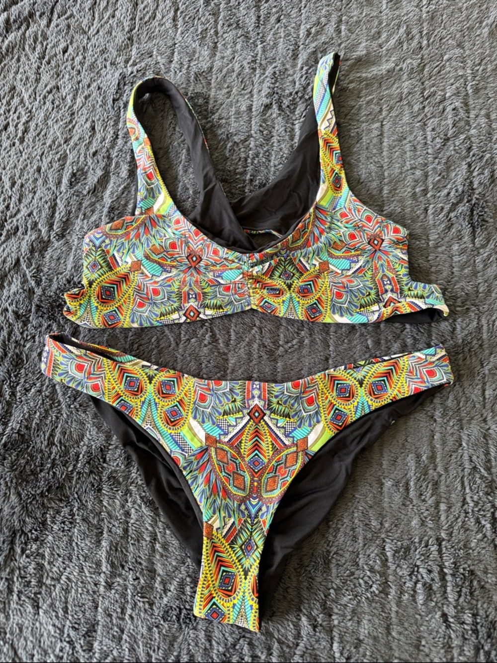 L space Women’s Multicolor Printed Bikini Set - Tribal Swimwear reversible